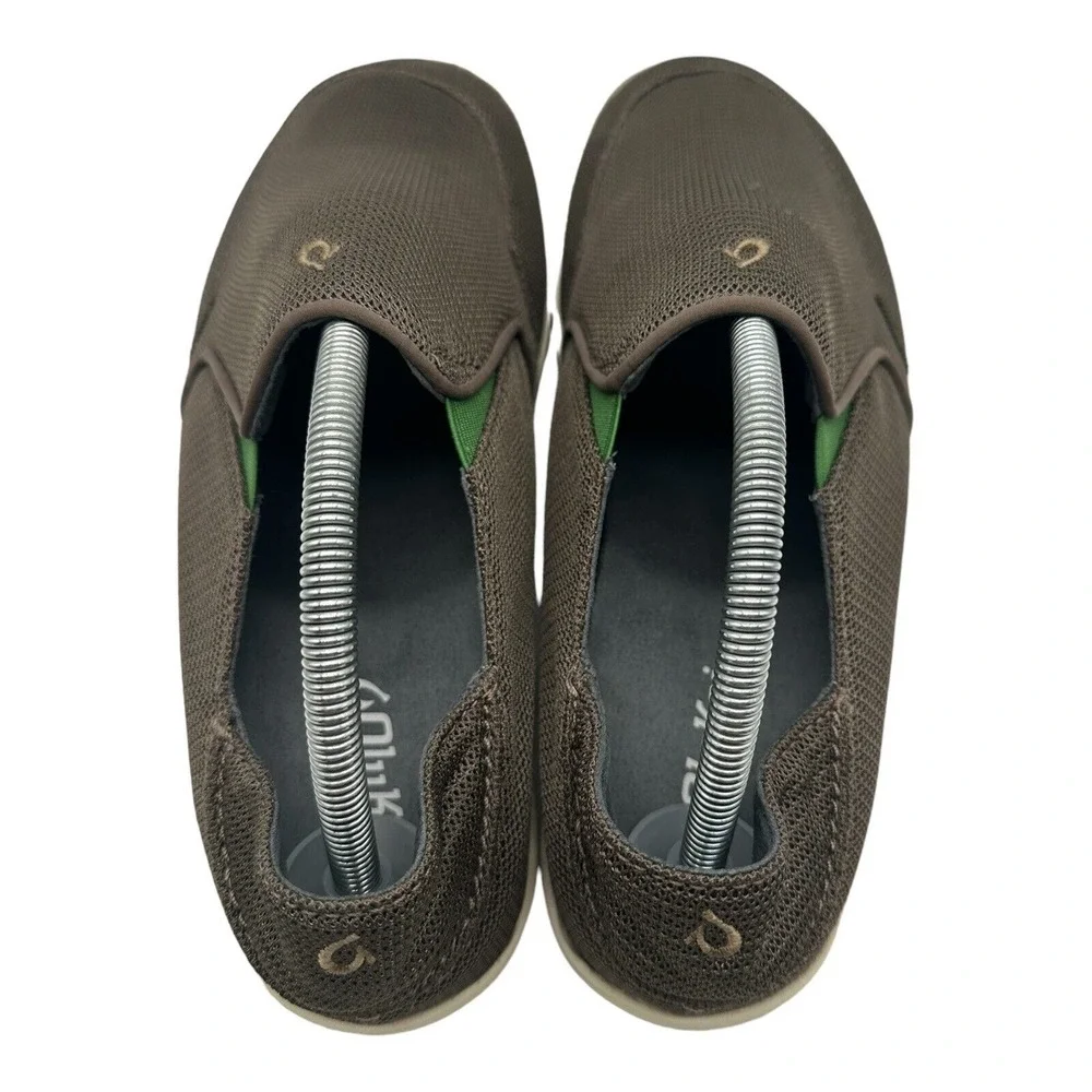 Olukai Nohea Mesh Sneakers Men's Size 10 Green Mustang Lime Peel Slip On‎ Shoes